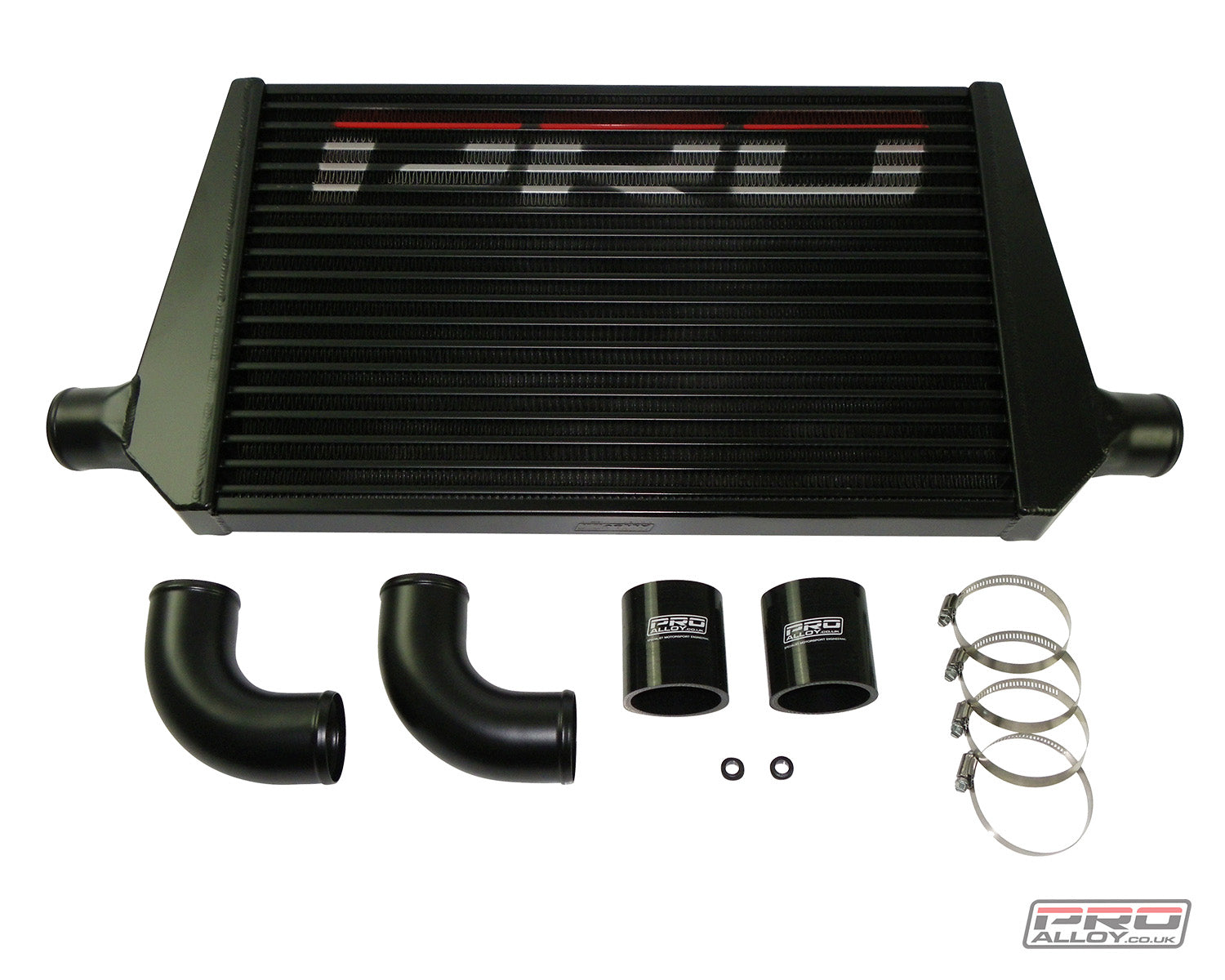 Fiesta ST MK7 Intercooler - STD Front Mount Intercooler Satin Black With Core Logo Black - Pro Alloy