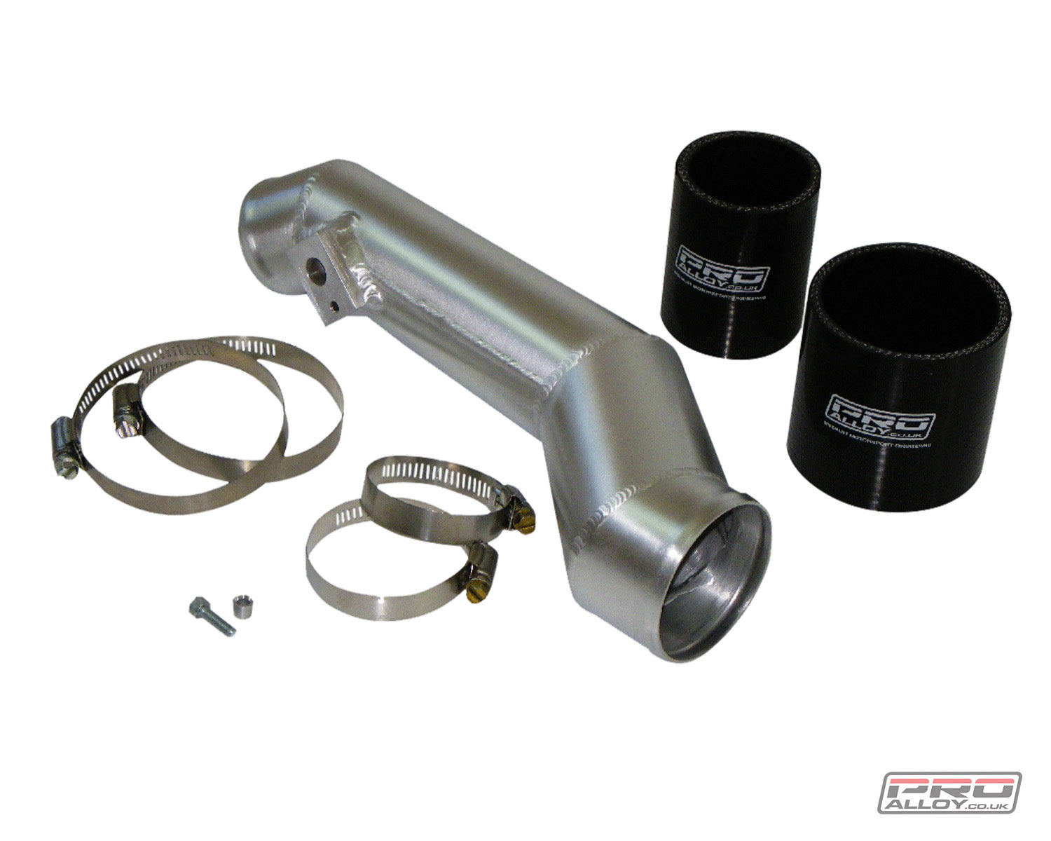 Focus ST225 Boost Pipe - Cold Side Pipework Satin Silver Without Symposer Black - Pro Alloy